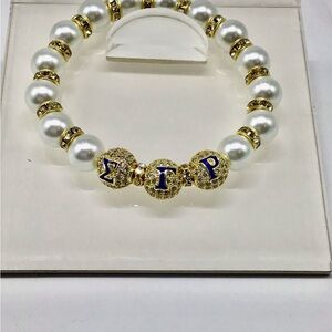 Sigma Gamma Rho Pearl  Bracelet